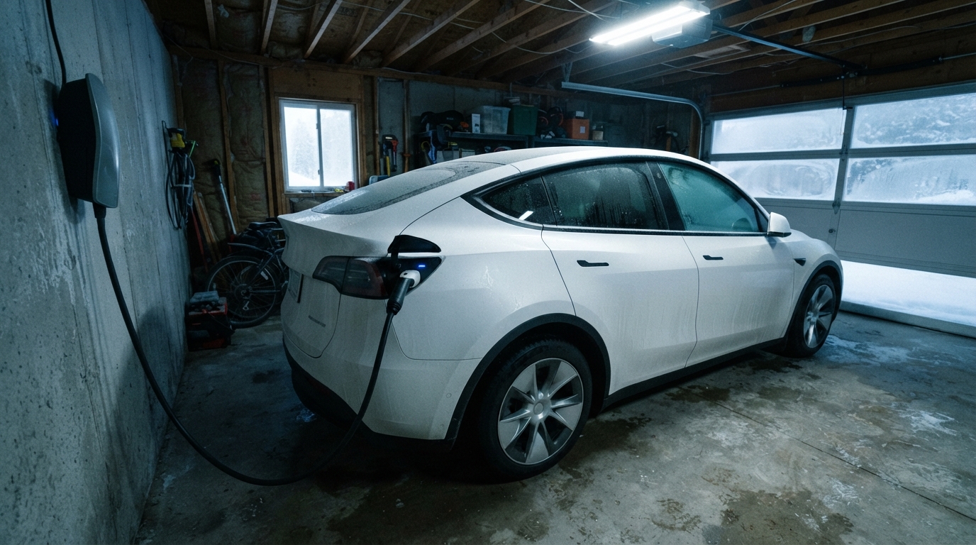 Charging Your EV in an Unheated Garage? Here's What the Cold Is Doing to That Battery