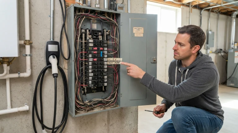 Electrical Panel Capacity: Thinking About an EV and a Heat Pump? Your Electrical Panel Might Not Have Room for Both