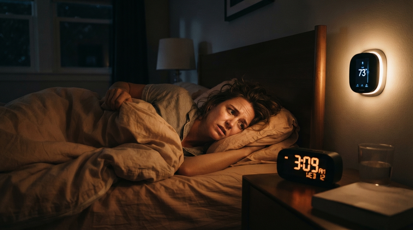 Sleep & Bedroom Temperature: Why You Keep Waking Up at 3 AM (and It Might Be Your Thermostat, Not Your Stress)