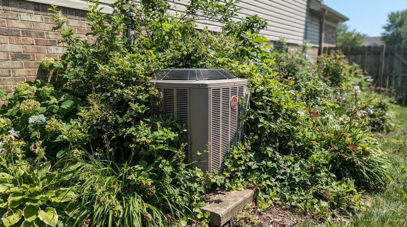 Where Not to Plant Your Garden: The Landscaping Mistake That Chokes Your AC Unit